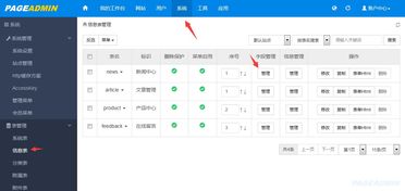 pageadmin cms網站內容管理系統修改上傳格式 大小 縮略圖和水印等